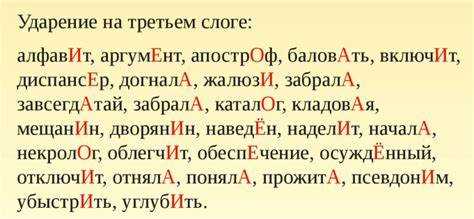 Правила русского языка, относящиеся к акцентам
